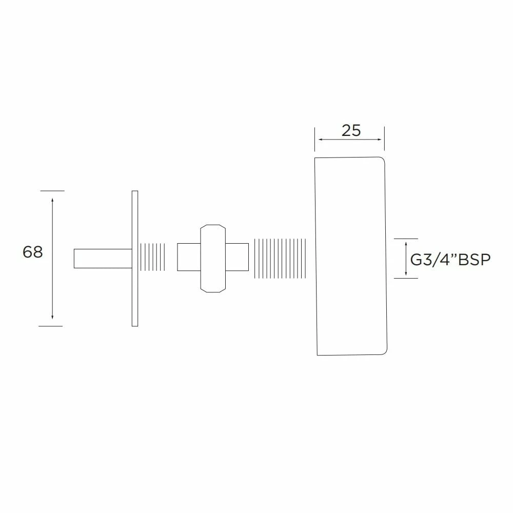 Wall Mount Fixing Kit For Bar Shower Mixers - WMNT10 C - Image 2