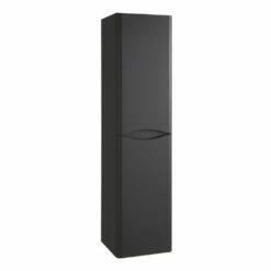 Kartell Arc 350mm X 1400mm Wall Mounted Tall Storage Unit Matt Graphite
