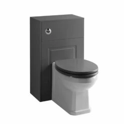 Kartell Astley 500mm Matt Grey Traditional BTW Unit Set Including Toilet & Seat