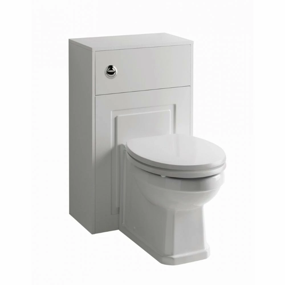 Kartell Astley 500mm Matt White Traditional BTW Unit Set Including Toilet & Seat