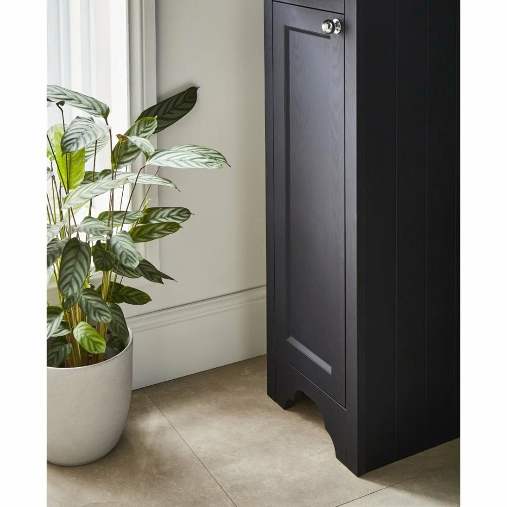 Kartell Buckingham 350mm X 1820mm Floor Standing Side Unit Black Oak - Image 4