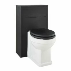 Kartell Buckingham 500mm Black Oak Traditional WC Unit Set Includes Toilet & Seat