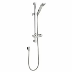 Kartell Cube Slide Rail & Handset Kit With Soap Tray Chrome