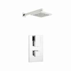 Kartell Element Chrome Concealed Thermostatic Shower Valve & Fixed Drencher Head