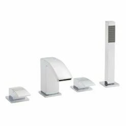 Kartell Flair 4 Hole Bath Shower Mixer Tap Polished Chrome