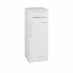 Kartell Impakt White Gloss 300mm Single Door & Drawer Base Unit