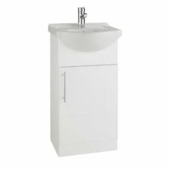 Kartell Impakt White Gloss 450mm Vanity Unit & Basin
