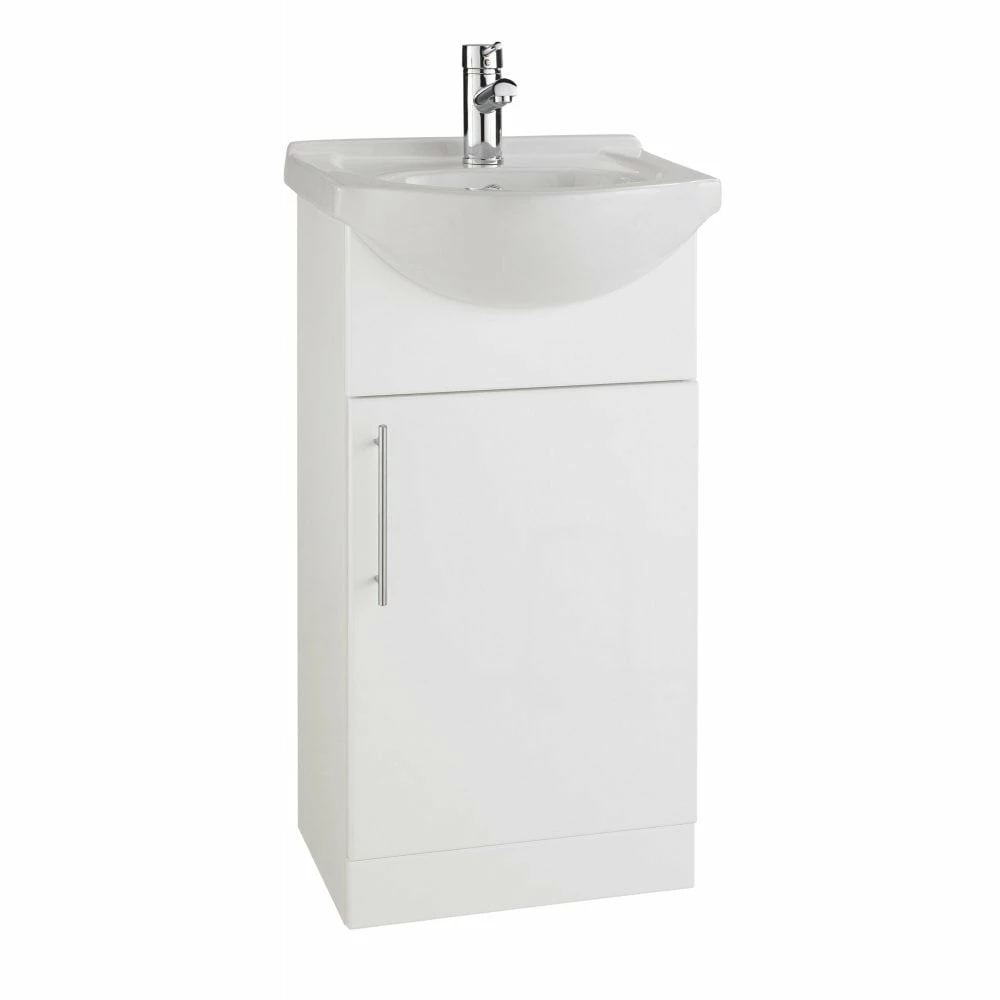 Kartell Impakt White Gloss 450mm Vanity Unit & Basin