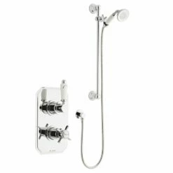 Kartell Klassique Chrome Concealed Thermostatic Shower Valve With Slide Rail Kit