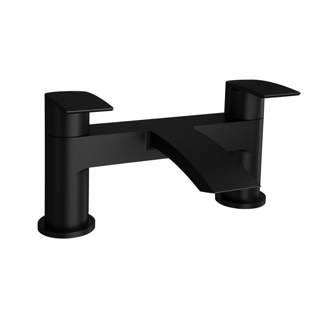 Kartell Nero Curve Black Bath Filler Tap