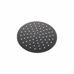 Kartell Nero Round 300mm Slimline Drench Shower Head Matt Black