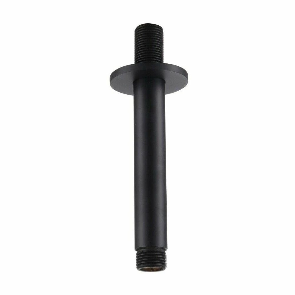 Kartell Nero Round Ceiling Mounted Shower Arm Matt Black