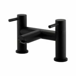 Kartell Nero Round Matt Black Bath Filler