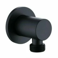 Kartell Nero Round Matt Black Wall Outlet Elbow