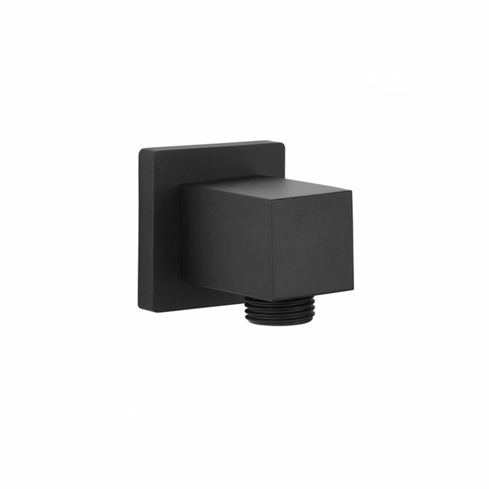 Kartell Nero Square Matt Black Wall Outlet Elbow