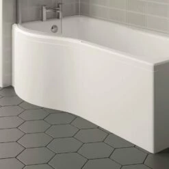 Kartell Oblique 1700mm P Shaped Shower Bath Front Panel