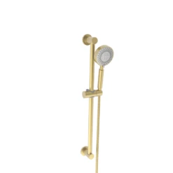Kartell Ottone Brushed Brass Adjustable Slide Rail Kit With Handset & Hose