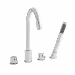 Kartell Plan 4 Hole Bath Shower Mixer Tap Polished Chrome