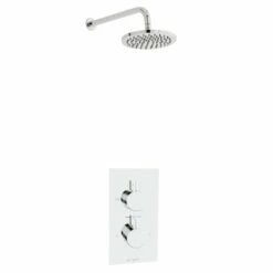 Kartell Plan Chrome Concealed Thermostatic Shower Valve & Fixed Drencher Head