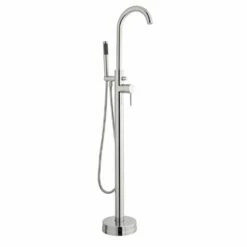 Kartell Plan Floor Standing Bath Shower Mixer Tap Polished Chrome