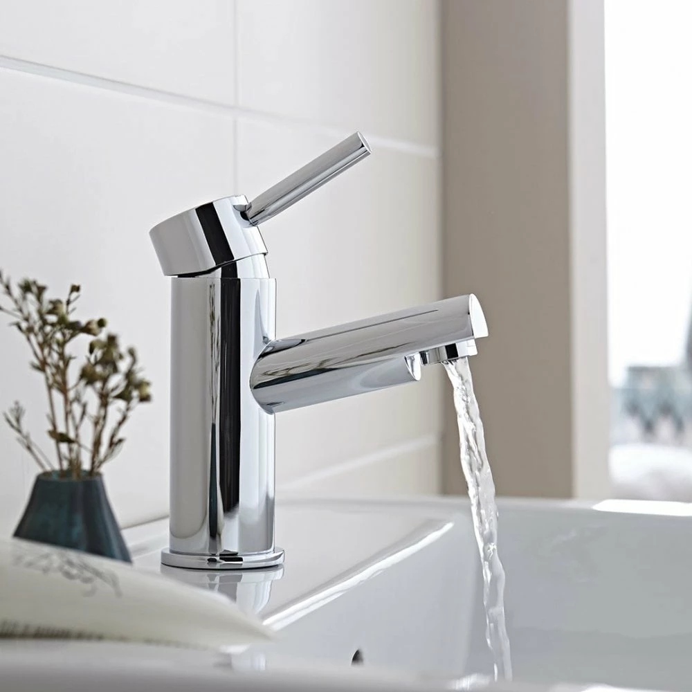 Kartell Plan Mono Basin Mixer Tap & Click Waste Polished Chrome - Image 2