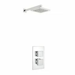 Kartell Pure Chrome Concealed Thermostatic Shower Valve & Fixed Drencher Head