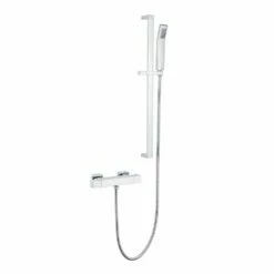 Kartell Pure Square Thermostatic Bar Shower & Sliding Handset Chrome