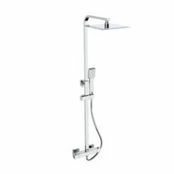 Kartell Pure Square Thermostatic Bar Shower With Drench Head & Handset Chrome