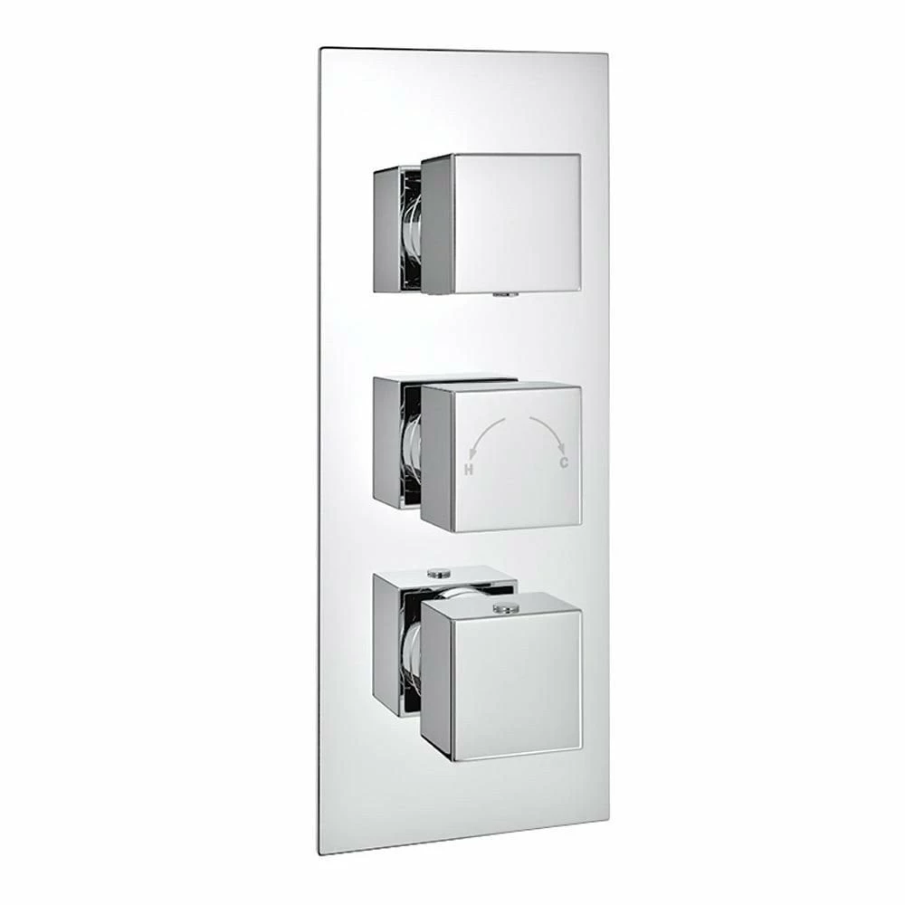Kartell Pure Triple Concealed Thermostatic Shower Valve (3 Way) Chrome
