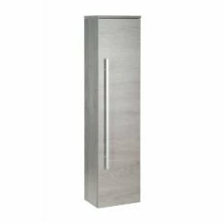 Kartell Purity 355mm X 1400mm Wall Mounted Tall Storage Unit Silver Oak