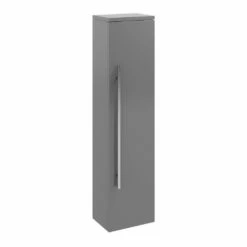 Kartell Purity 355mm X 1400mm Wall Mounted Tall Storage Unit Storm Grey Gloss