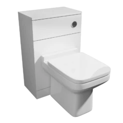 Kartell Trim 500mm Toilet Unit Set Includes WC Pan, Cistern & Seat - White Gloss