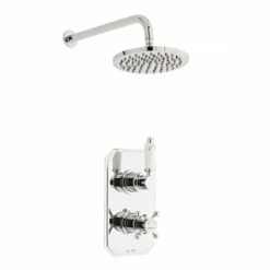Kartell Viktory Chrome Concealed Thermostatic Shower Valve & Fixed Drencher Head