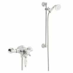 Kartell Viktory Chrome Exposed Thermostatic Shower Valve With Adjustable Slide Rail Kit
