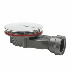 Chrome Extra Slim+ Low Profile Waterless Shower Waste For 90mm Trays
